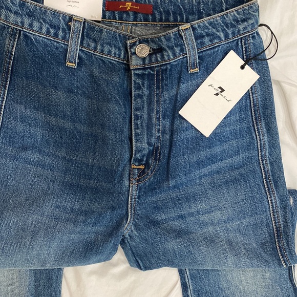 7 for all mankind jeans HIGH RISE FLARE JEANS SIZE 24 - Picture 5 of 5